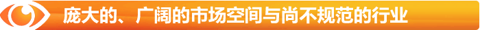 廣闊市場空間與尚不規范的行業