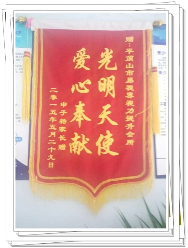 易視界里家長贈送的錦旗