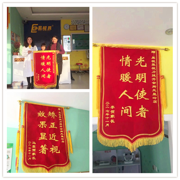 易視界鳳凰嶺同時收到兩面錦旗