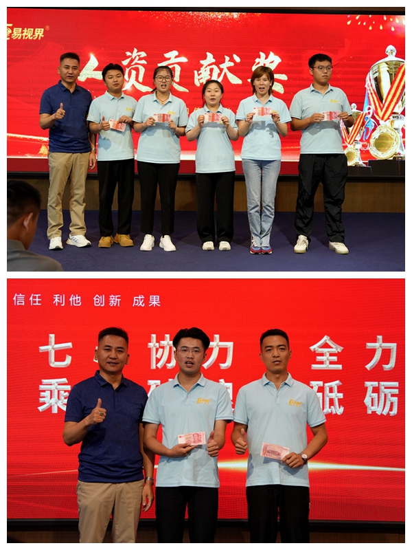 易視界2024年7月表現優秀的伙伴上臺領獎